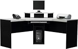 Ameriwood L Work Center, Gray/Black