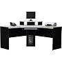 Ameriwood, "L" Work Center, Gray/Black, 9113056ST