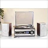 Mini HiFi Anlage Plattenspieler, CD-Player, MP3-Recorder (Q-Sonic) + Gratis-CD ! - 