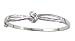 Sterling Silver Diamond Knot Bangle Bracelet (1/7