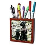 Dogs Giant Schnauzer - Giant Schnauzer - Tile Pen Holders-5 inch tile pen holder