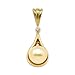 South Sea Golden Pearl Pendant with Diamond in 14K