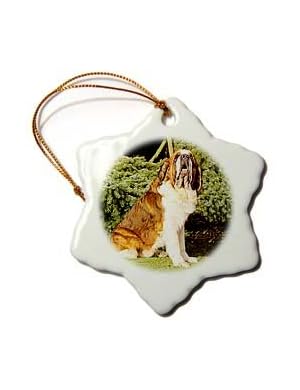 Saint Bernard - 3 Inch Snowflake Porcelain Ornament