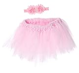 (ラボーグ)La Vogue ベビーヘアバンド スカート2点セットベビーコスチューム 寝相アート ベビー服　着ぐるみ 新生児 赤ちゃん 出産祝い ピンク