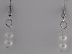 Pearl Tone Globes Earrings