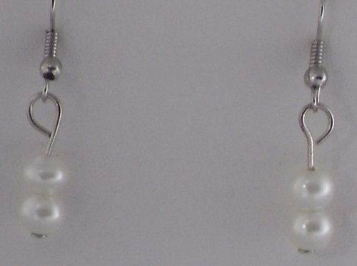 Pearl Tone Globes Earrings