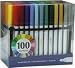 Darice Mar100 Fibra Colored Markers with Storage Rack, 100 Count