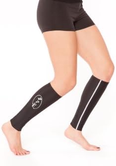 New Leg Running Sleeve Compressor Support Compression Brace Calf Shin Sock (Single Sleeve) (BLACK)