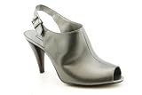 Bandolino Women's Palmira Open Toe Slingback,Dark Pewter Leather,6.5 M US