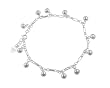 Sterling Silver Jingle Link Anklet