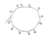 Sterling Silver Jingle Link Anklet