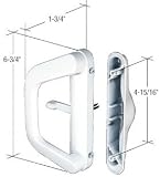 CRL White Sliding Door Handle Set for Milgard Doors