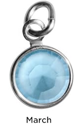 Sterling Silver Mother's Loving Embrace Light Blue Crystal Charm