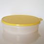 Tupperware 12" Round Pie Keeper. White with Yellow Seal