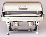 RECTANGULAR ROLL-TOP CHAFER - 8 QT. STAINLESS STEEL RECTANGULAR ROLL-TOP CHAFER