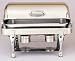 RECTANGULAR ROLL-TOP CHAFER - 8 QT. STAINLESS STEEL RECTANGULAR ROLL-TOP CHAFER