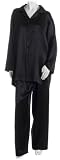  : Intimo Women's 100% Silk Pajama Set, Black, X-Large