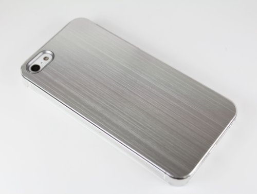【高級感漂うメタリックケース】iPhone5 アイフォン5用 メタルハードケース [シルバー] IP5-ST-SL