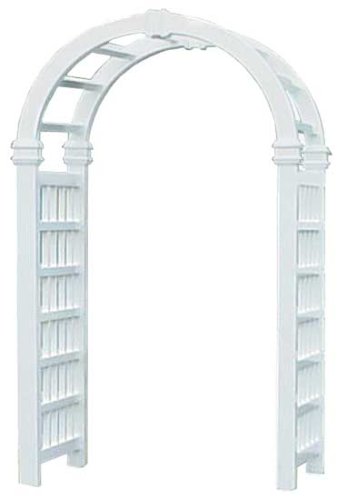Duratrel Model 11164 White Grand Colonial Arbor