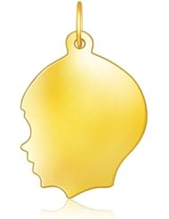14K Yellow Gold Large Boy Head Charm