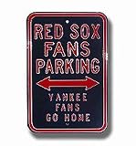 Steel Parking Sign: RED SOX FANS PARKING: YANKEE FANS GO HOME