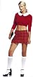 2 Piece Naughty School Girl Plaid Skirt Costume