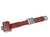 2-Point Retractable Lap Seat Belt, Red, with Chrome Lift Latch
