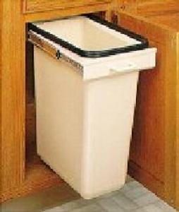 E Z Pull Out 30 Qt. Waste Container White