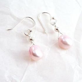 Freshwater Pink Pearl Drop Earrings
