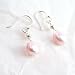 Dainty Sterling Silver and Freshwater Pink Pearl Drop Earrings