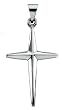 Platinum Cross Pendant - 27.00x17.50mm
