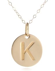 Duragold 14k Yellow Gold Initial Pendant Necklace, 18"