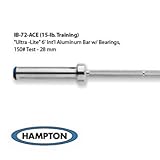 Hampton Ultra -Lite 6' International Aluminum Training Bar w/ Bearings - for Olympic Weight Plates