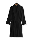 Black XXL/XXXL Terry Bathrobe. Heavy 22oz. Full Length 54 Inches. 100% Cotton