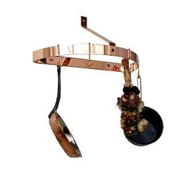Half Circle Wall Mount Copper Pot Rack by Enclume