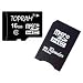 TOPRAM 16GB 16G microSD microSDHC Memory Card Class 6 with Memory Stick Pro Duo MSPD Adapter - TRmicroSD_C6_16G8A