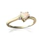 14K Yellow Gold Heart Genuine Opal Ring Size 5