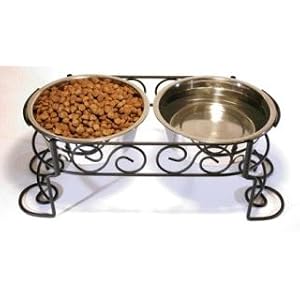 Elevated Scrollwork Double Diner & Bowls : Size 2 QUART - 18 INCH