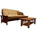 Sonoma Mission Solid Wood Arm Steel Grid Seat/Back Queen Mahogany Finish Convertible Futon Sofa Sleeper Bed Frame Reviews