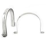 uxcell ホースバンド　サドルクランプ　クリップ　チューブ/パイプ用　U型　110mm直径　ステンレススチール　10個入り