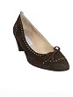 L'AUTRE CHOSE Pump with Studs in Brown Suede L7789