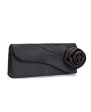 Jessica McClintock Handbag, Satin Clutch with Rose