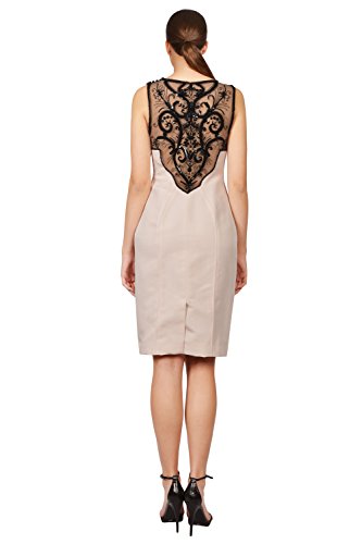 Carolina Herrera Sunset Sequined Yoke Silk Faille Contoured Cocktail Evening Dress