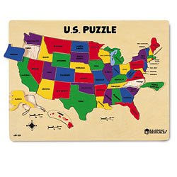 Learning Resources Woodshop Toys US Map Puzzle