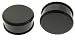 Large Gauge - 25mm/ 1in - Super Acrylic Solid Plain Plug - Black - Sold as a Pair