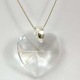 40mm Clear Crystal Heart Pendant made With Crystallized Swarovski Elements On An 18 Chain