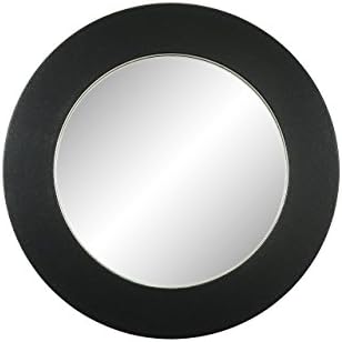 Round simple black wall mirror CHARLES (18" diameter) - by Marvellous Mirrors @ Amazon