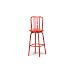 Baxton Studio Aluminum Cafe Swivel Bar Stool with Red Gloss Finish