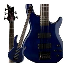 Dean Edge 5-String Bass, Trans Blue
