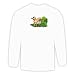 Long Sleeve T-shirt with domestic, stick, master, dogs, tooth, carry, animal, dog, boxer, canine Large White